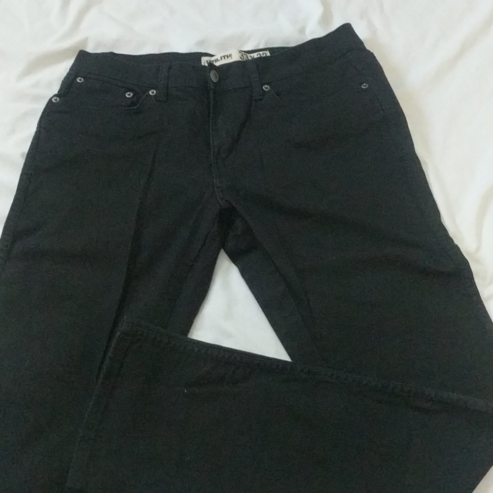 Utility black skinny jeans 33 x 32